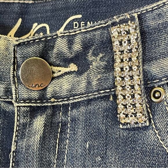 NWT, Inc Denim. Jewel Details. Boot Cut. Size 2. Beautifully Sandblasted - Picture 5 of 10